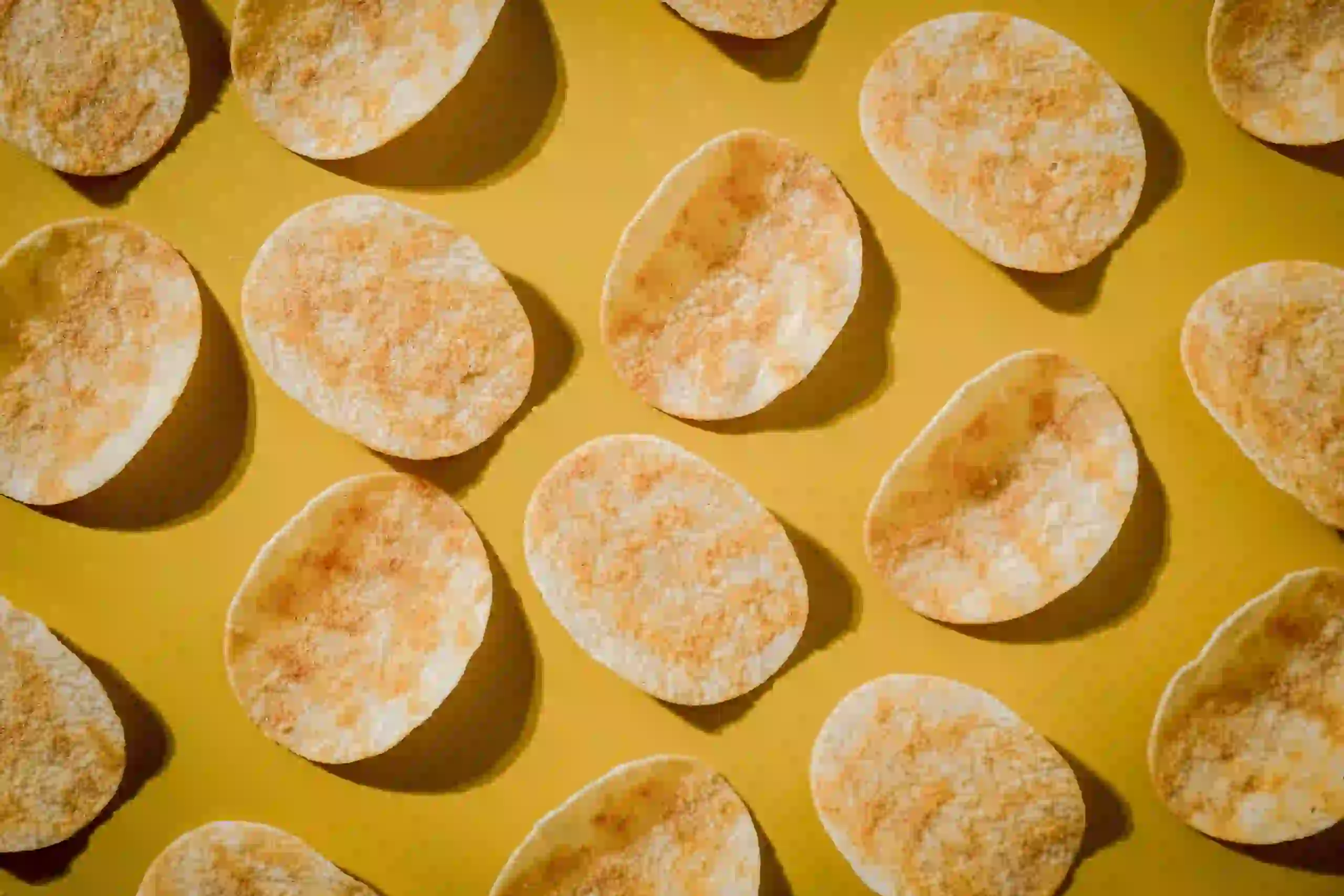 Chips with yellow background