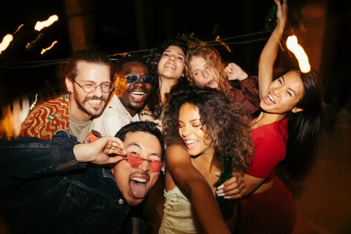 A group of multiracial friends
