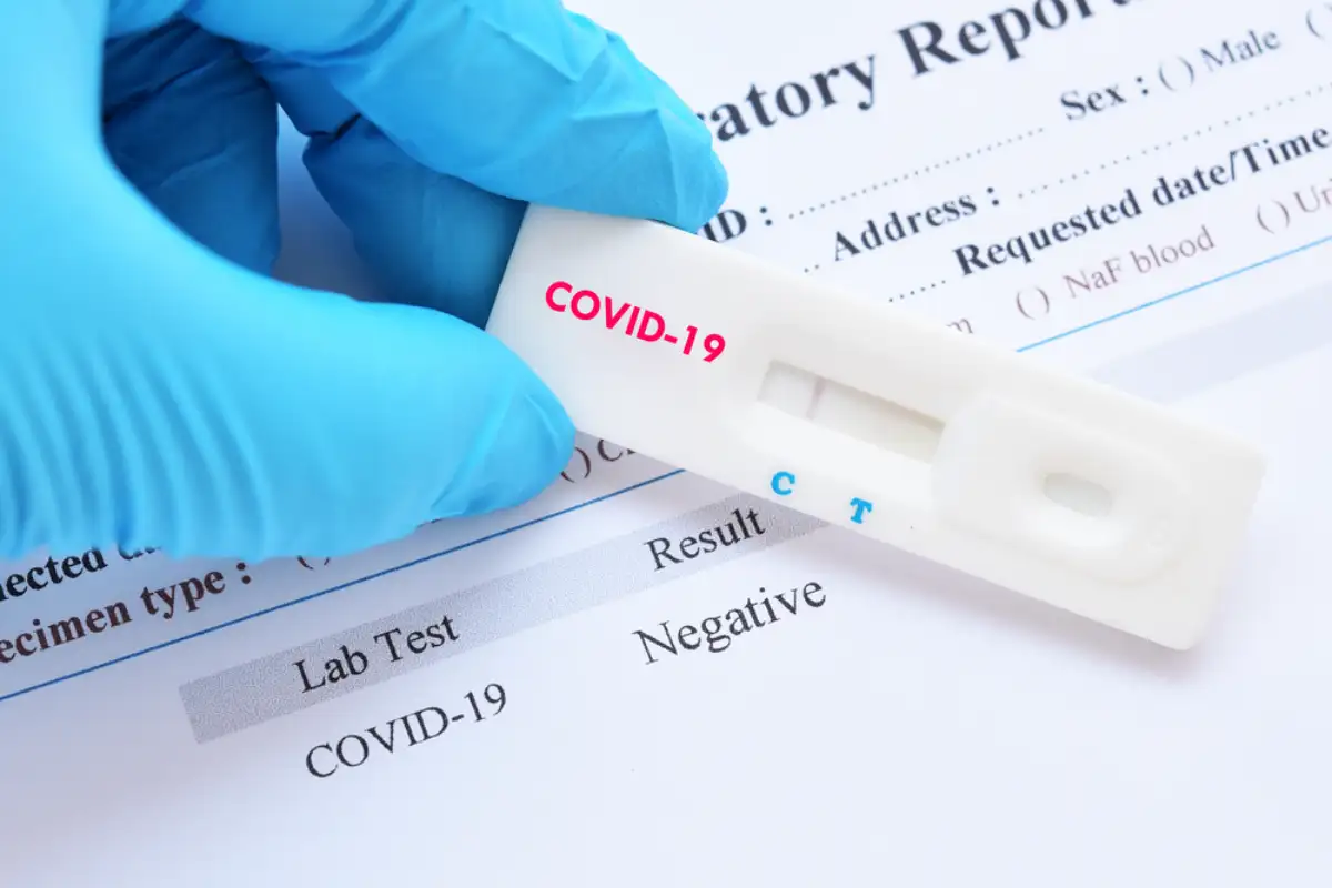 Negative test result by