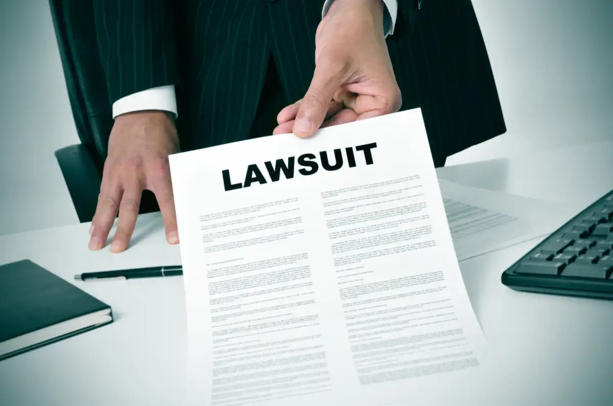 a lawyer in his office showing