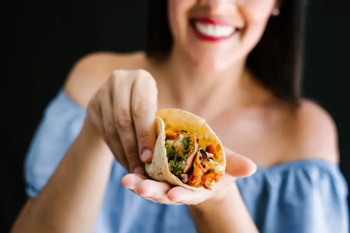 Mexican food, woman